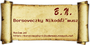 Borsoveczky Nikodémusz névjegykártya